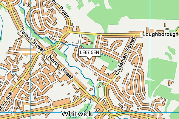 LE67 5EN map - OS VectorMap District (Ordnance Survey)