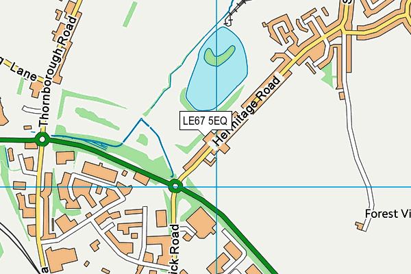 LE67 5EQ map - OS VectorMap District (Ordnance Survey)
