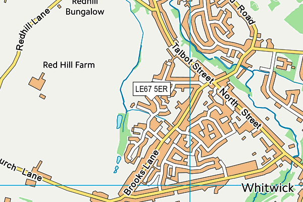 LE67 5ER map - OS VectorMap District (Ordnance Survey)