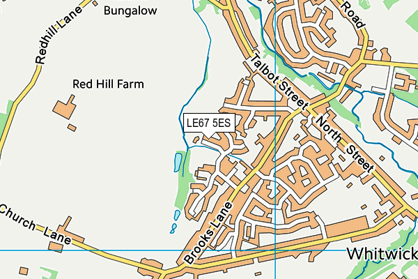 LE67 5ES map - OS VectorMap District (Ordnance Survey)