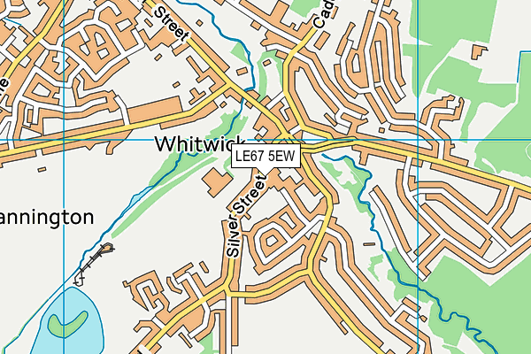 LE67 5EW map - OS VectorMap District (Ordnance Survey)