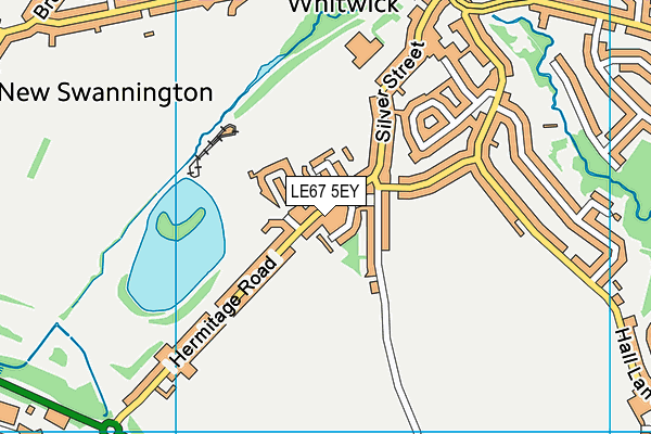 LE67 5EY map - OS VectorMap District (Ordnance Survey)