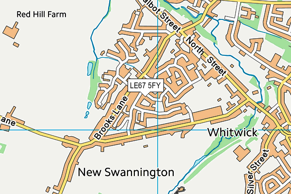 LE67 5FY map - OS VectorMap District (Ordnance Survey)