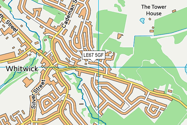 LE67 5GF map - OS VectorMap District (Ordnance Survey)