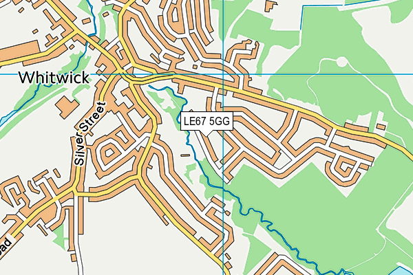 LE67 5GG map - OS VectorMap District (Ordnance Survey)