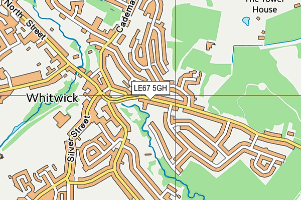 LE67 5GH map - OS VectorMap District (Ordnance Survey)