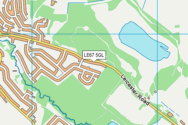 LE67 5GL map - OS VectorMap District (Ordnance Survey)