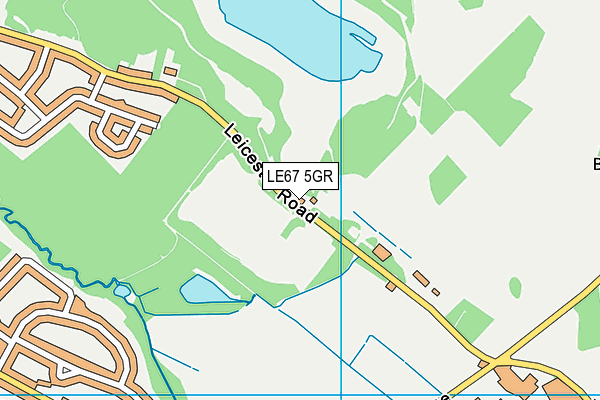 LE67 5GR map - OS VectorMap District (Ordnance Survey)