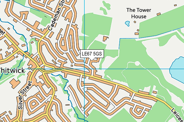 LE67 5GS map - OS VectorMap District (Ordnance Survey)