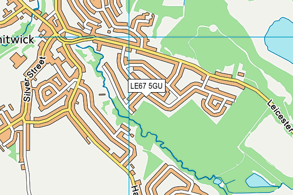 LE67 5GU map - OS VectorMap District (Ordnance Survey)