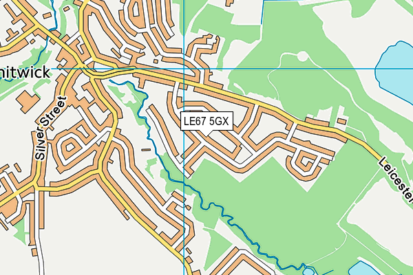 LE67 5GX map - OS VectorMap District (Ordnance Survey)