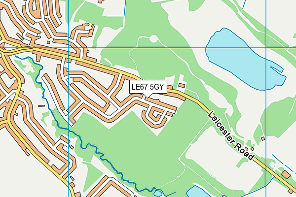 LE67 5GY map - OS VectorMap District (Ordnance Survey)