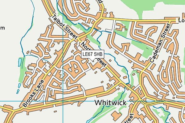 LE67 5HB map - OS VectorMap District (Ordnance Survey)
