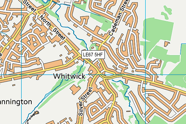 LE67 5HF map - OS VectorMap District (Ordnance Survey)