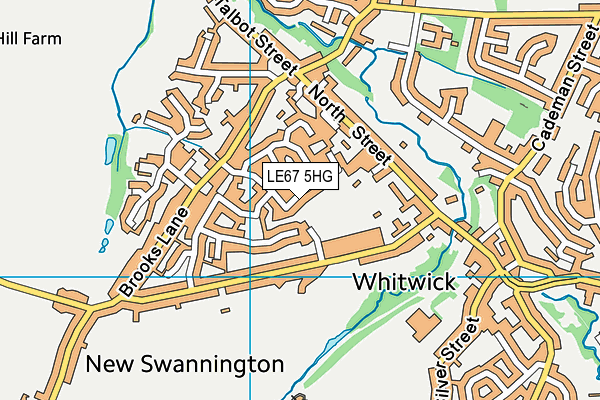 LE67 5HG map - OS VectorMap District (Ordnance Survey)