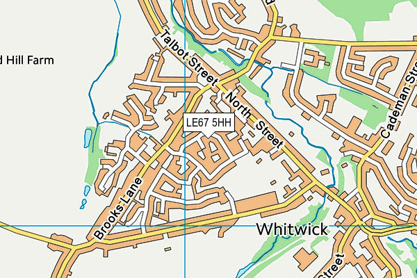 LE67 5HH map - OS VectorMap District (Ordnance Survey)