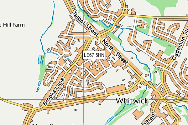 LE67 5HN map - OS VectorMap District (Ordnance Survey)