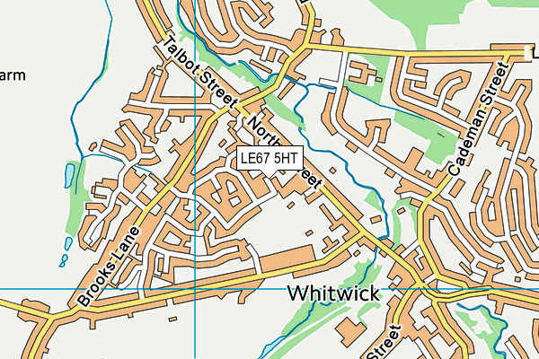 LE67 5HT map - OS VectorMap District (Ordnance Survey)