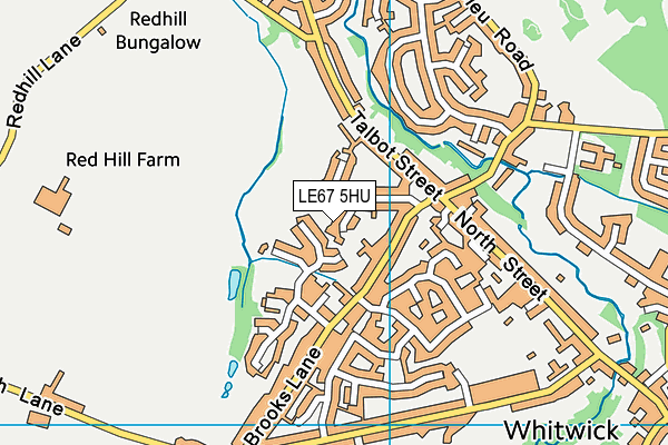 LE67 5HU map - OS VectorMap District (Ordnance Survey)