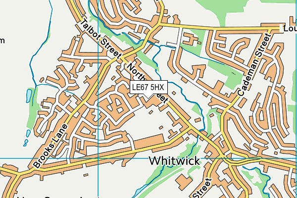 LE67 5HX map - OS VectorMap District (Ordnance Survey)