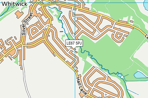 LE67 5PJ map - OS VectorMap District (Ordnance Survey)