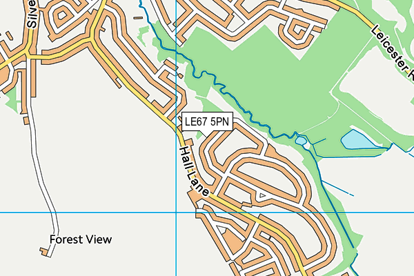 LE67 5PN map - OS VectorMap District (Ordnance Survey)