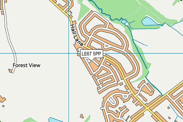 LE67 5PP map - OS VectorMap District (Ordnance Survey)