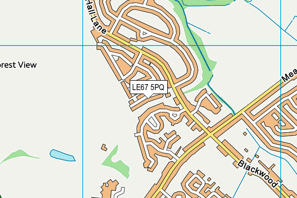 LE67 5PQ map - OS VectorMap District (Ordnance Survey)