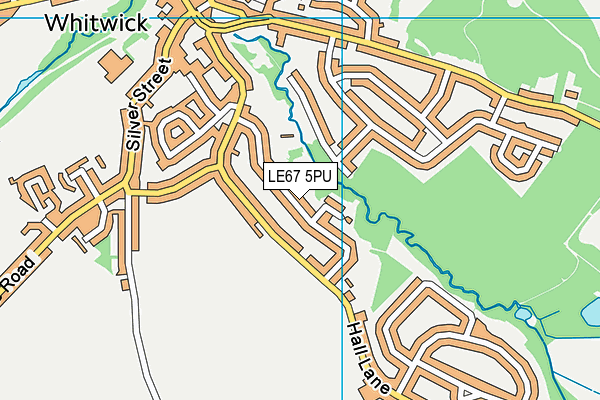 LE67 5PU map - OS VectorMap District (Ordnance Survey)