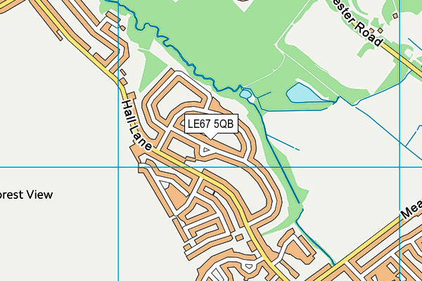 LE67 5QB map - OS VectorMap District (Ordnance Survey)