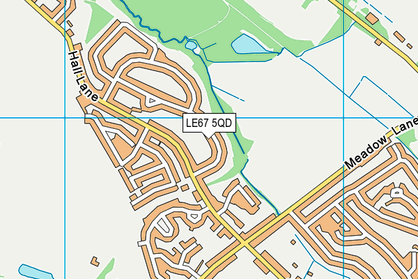 LE67 5QD map - OS VectorMap District (Ordnance Survey)