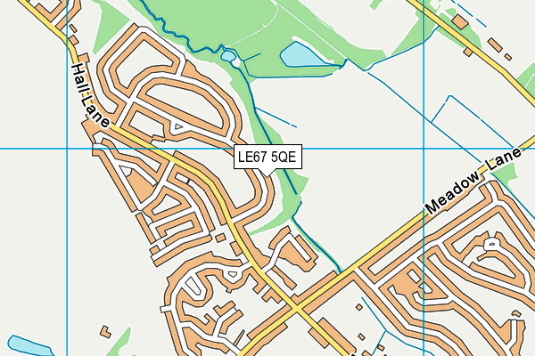 LE67 5QE map - OS VectorMap District (Ordnance Survey)
