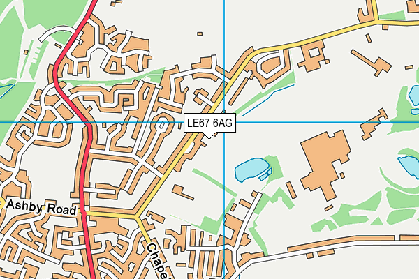 LE67 6AG map - OS VectorMap District (Ordnance Survey)