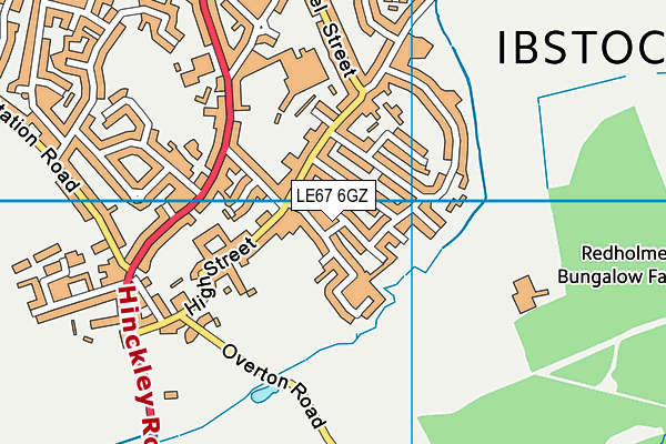 LE67 6GZ map - OS VectorMap District (Ordnance Survey)