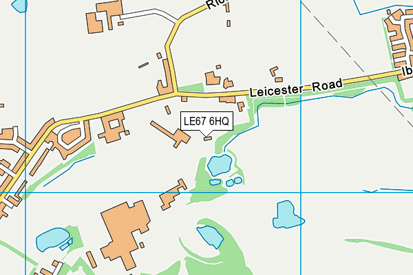 LE67 6HQ map - OS VectorMap District (Ordnance Survey)