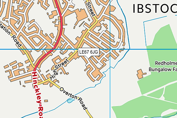 LE67 6JG map - OS VectorMap District (Ordnance Survey)