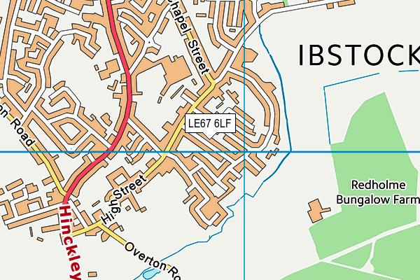 LE67 6LF map - OS VectorMap District (Ordnance Survey)