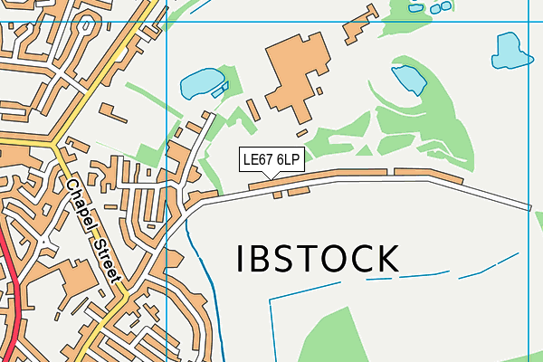 LE67 6LP map - OS VectorMap District (Ordnance Survey)