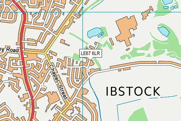 Map of BROOKSIDE GARAGE (IBSTOCK) LTD at district scale