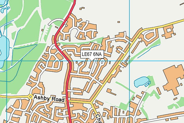 LE67 6NA map - OS VectorMap District (Ordnance Survey)