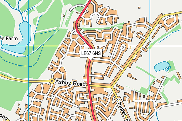 LE67 6NS map - OS VectorMap District (Ordnance Survey)