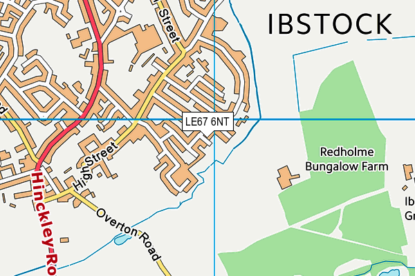 LE67 6NT map - OS VectorMap District (Ordnance Survey)