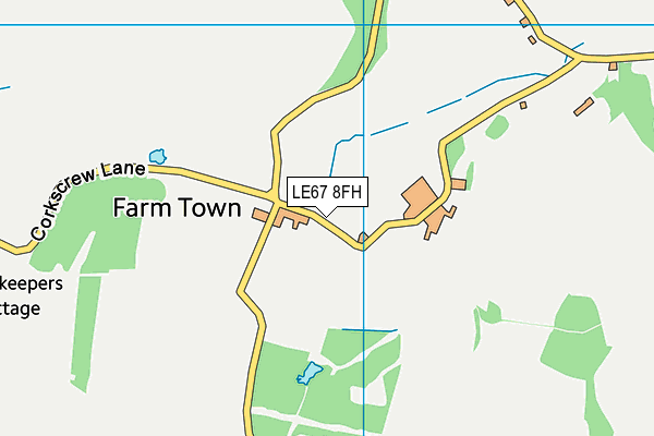 LE67 8FH map - OS VectorMap District (Ordnance Survey)