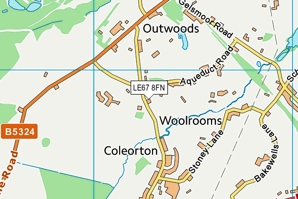 LE67 8FN map - OS VectorMap District (Ordnance Survey)