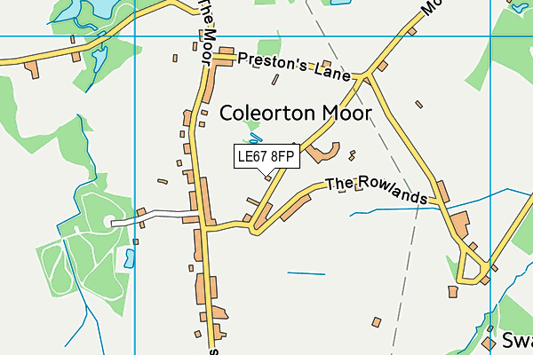 LE67 8FP map - OS VectorMap District (Ordnance Survey)