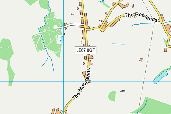 LE67 8GF map - OS VectorMap District (Ordnance Survey)