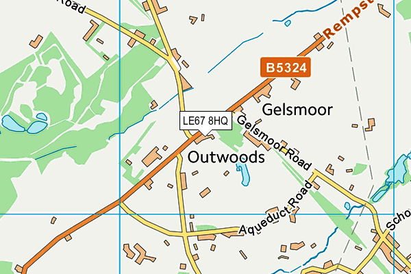 LE67 8HQ map - OS VectorMap District (Ordnance Survey)