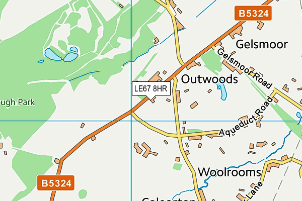 LE67 8HR map - OS VectorMap District (Ordnance Survey)