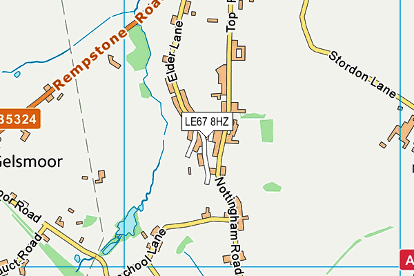 LE67 8HZ map - OS VectorMap District (Ordnance Survey)