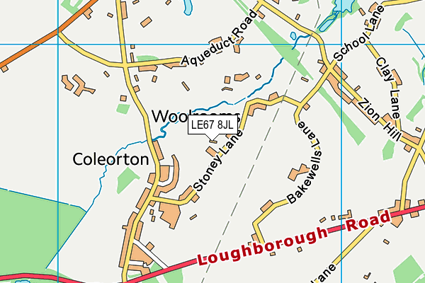 LE67 8JL map - OS VectorMap District (Ordnance Survey)